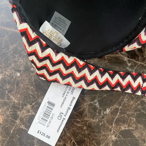 Beach Bunny Life is a Highway Bikini Top in Red, Black, and White - Picture 5 of 8